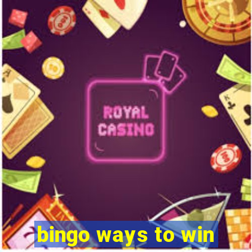 bingo ways to win