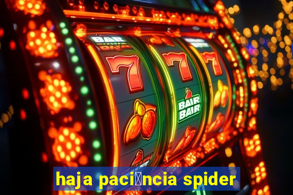 haja paci锚ncia spider