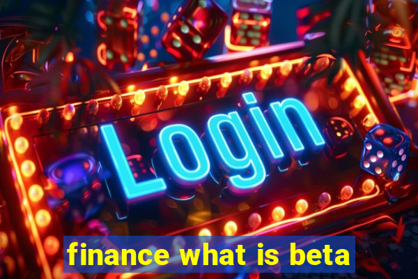 finance what is beta