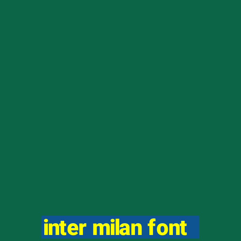 inter milan font