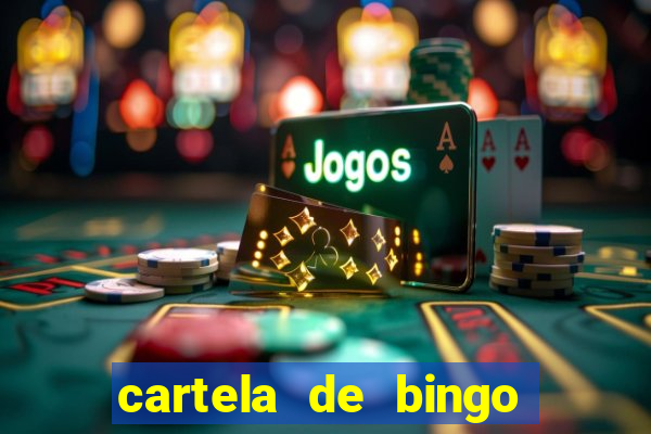 cartela de bingo de nomes para imprimir