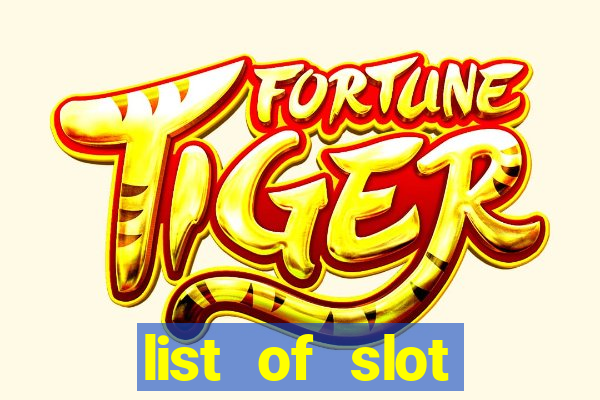 list of slot machines at jake's 58