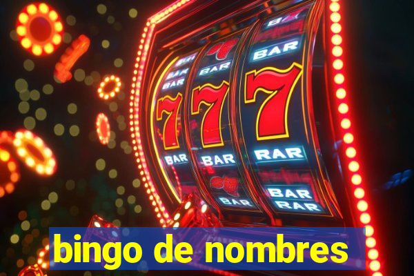 bingo de nombres