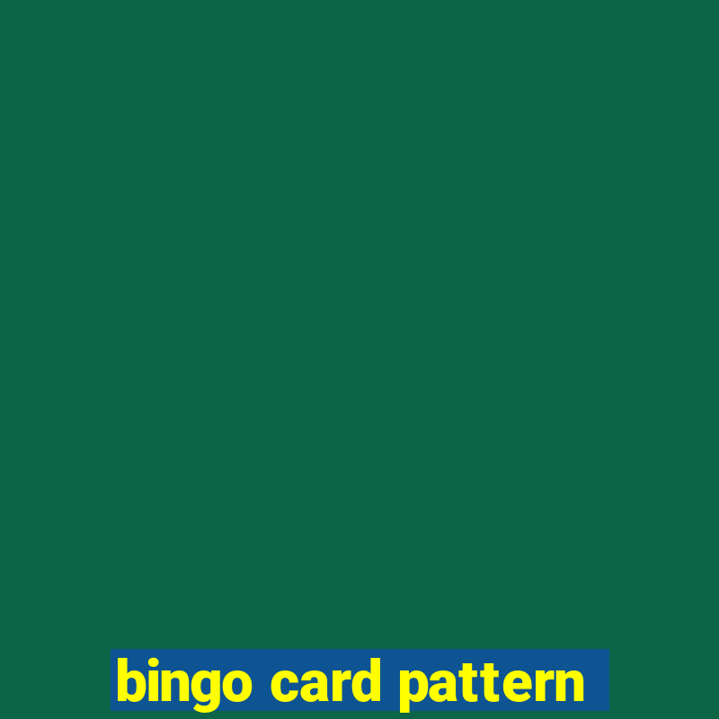 bingo card pattern